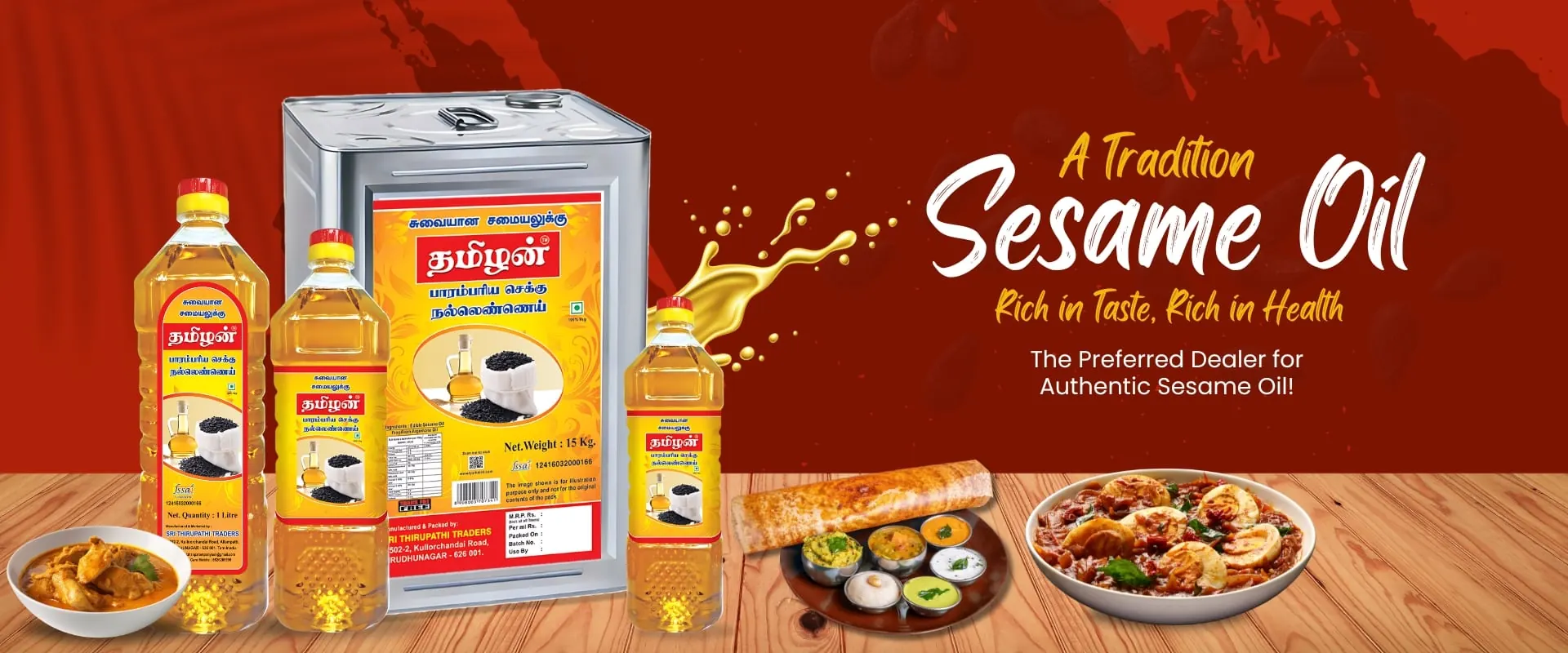 A Tradition Sesame Oil - Rich in Taste, Rich in Health
